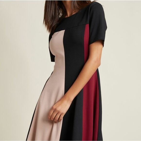 Modcloth Hutch  A-line Color Block Dress - Picture 3 of 14